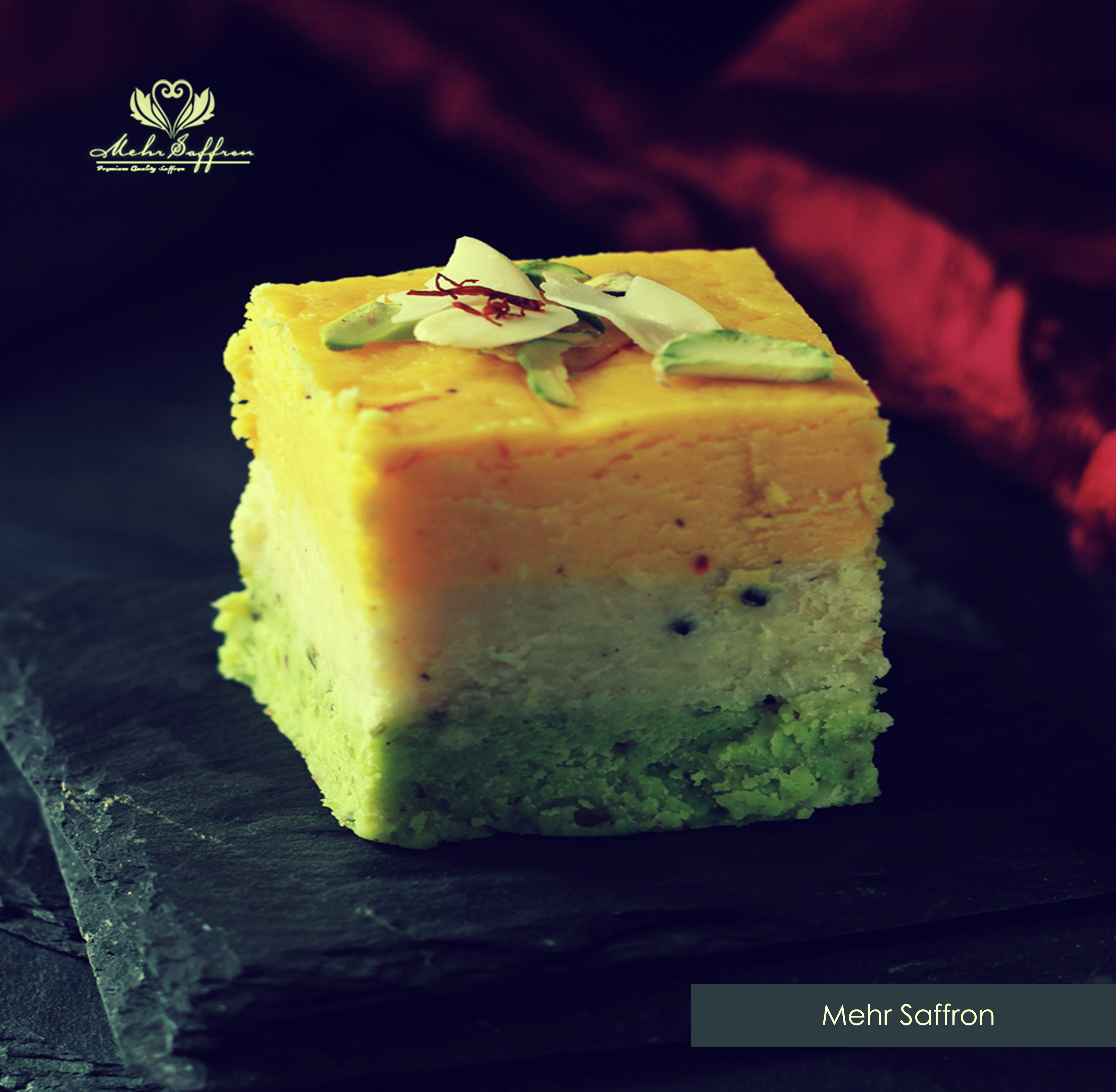 Almond Saffron Fudge - Mehr Saffron