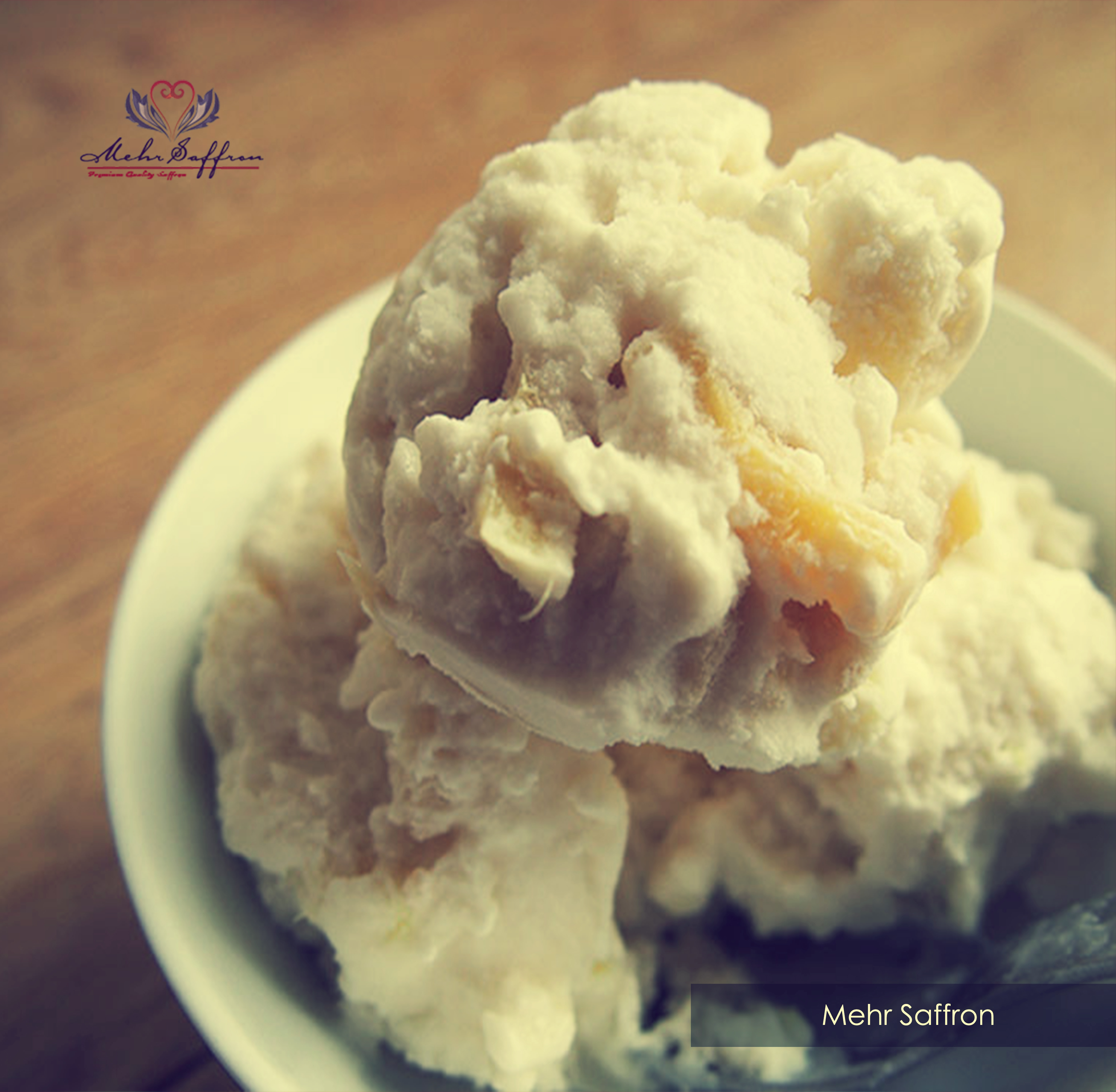 Ice Cream, coconut-ginger-Mehr Saffron