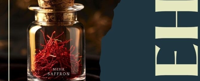 Rich vibrant red saffron threads in a glass jar with a cork lid, showcasing premium all-red saffron for culinary and gourmet use. High-quality saffron from Mehr Saffron with intense color and aroma.